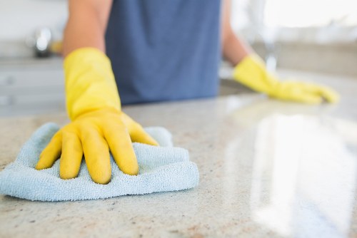 Deep cleaning of tile and grout on a hard floor surface